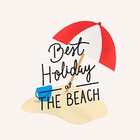 Best holiday at the beach vector