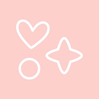 Star and a heart vector