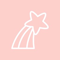 Shooting star on a pink background vector