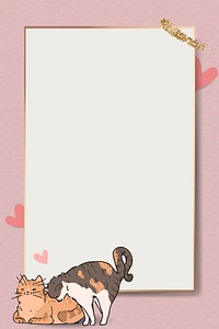 Cate lover frame template vector