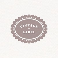 Oval vintage label design vector