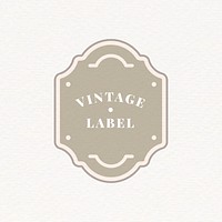 Brown vintage label design vector