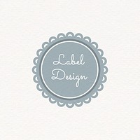 Gray vintage label design vector