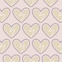 Heart pattern on pink background vector