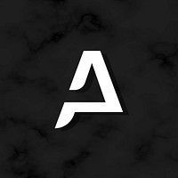Capital letter A modern typography vector