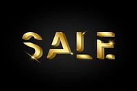 Sale shiny golden typography vector