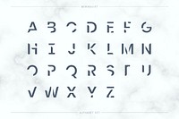 The English alphabet typography vector