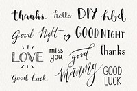 Greetings typography design vector collection<br />