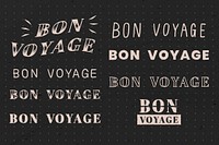 Set of handwritten Bon Voyage on background vector