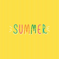 Summer typography on a yellow background vector