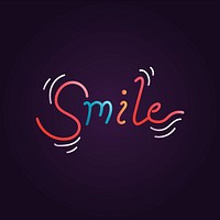 Colorful smile typography design vector