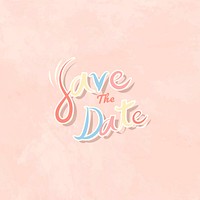 Save the date design vector