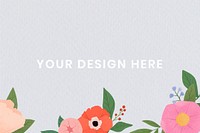 Colorful floral frame design vector