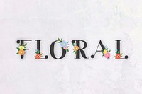 Elegant floral lettering design vector