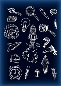 Black creative ideas set vector