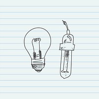 Light bulb doodle design vector