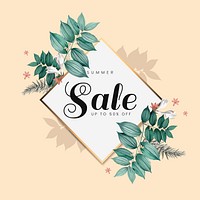 Summer sale up to 50% discount vector