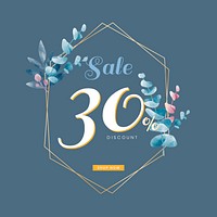 30% discount sale promotion vector