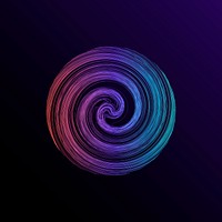 Colorful spiral badge design vector