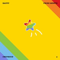 Support LGBTQ pride rainbow background vector