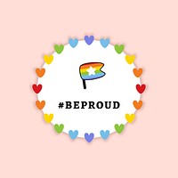 Support LGBTQ pride element vector