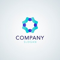 Blue creative company slogan vector