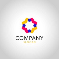 Colorful company logo design vector