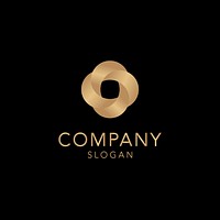 Golden company logo design vector