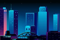 Urban scene at night background vector