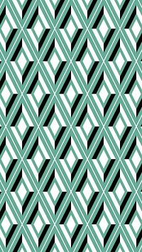 Green geometric patterned mobile screen wallpaper