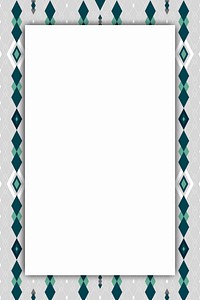 Light gray  and blue seamless geometric patterned frame vector