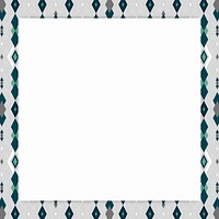 Light gray  and blue seamless geometric patterned frame vector
