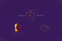 Feminine brand logo collection vector