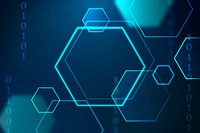 Futuristic hexagons on a technology background vector