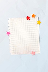 Colorful stars on a blank paper vector