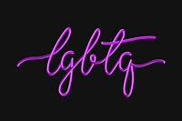 Handwritten LGBT 3D word vector