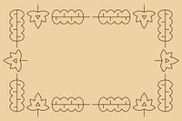 Autumn pattern frame background vector