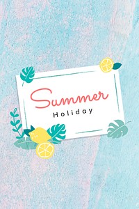 Hello summer holiday card vector