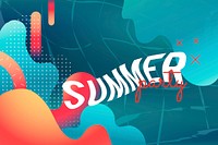 Vibrant summer party poster vector