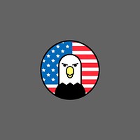 American eagle badge design vector