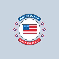American independence day badge vector