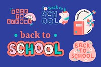 Back to school design elements vector set