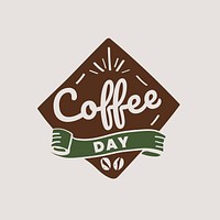 Rhombus coffee day design vector