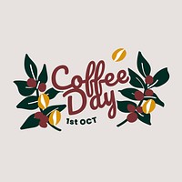 Coffee day logo design vector