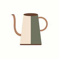 Colorful coffee kettle design vector