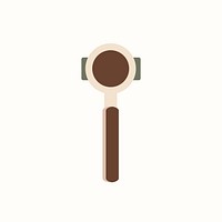 Brown coffee scoop icon vector