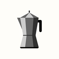 Gray coffee pot design vector
