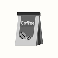 Gray coffee packaging design vector