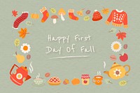 Autumn themed background template vector