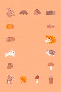 Autumn themed poster template vector